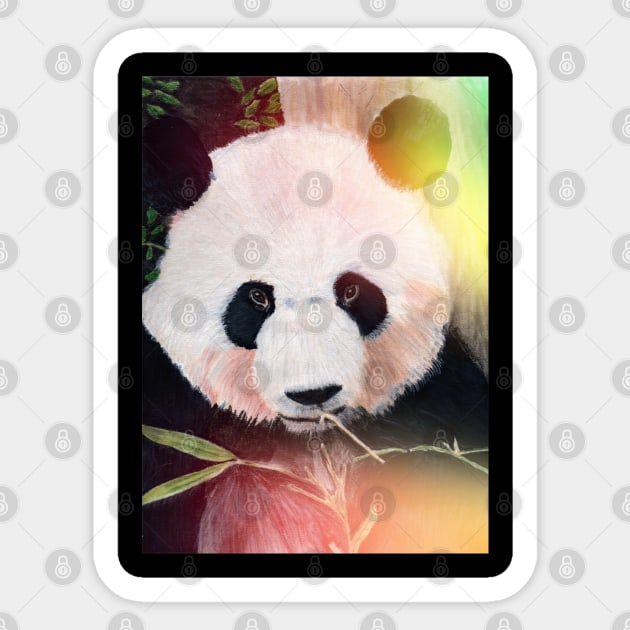 Panda Bear Sticker by teenamarie23art